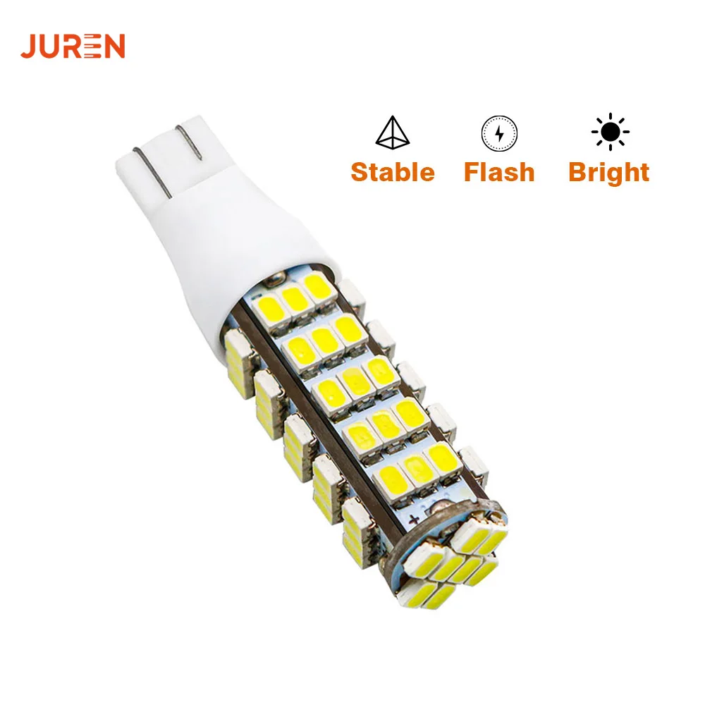 1pcs Strobe Flash DC 12V W5W 194 T10 1206 68SMD LED Bulb Auto Cars Motorcycles Door Warning Signal Clearance Light