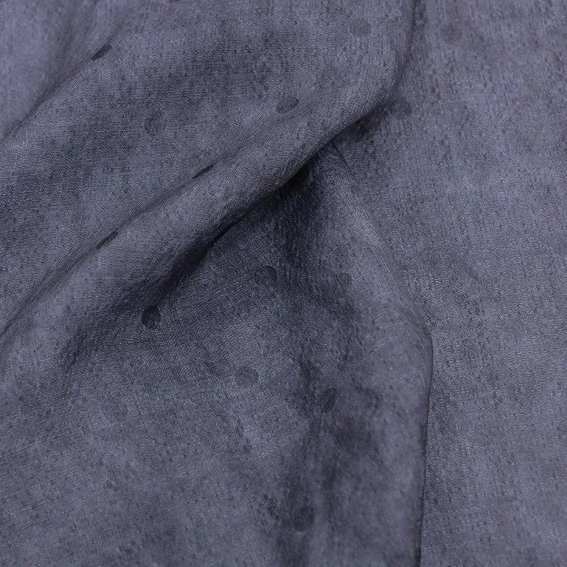 

Traditional artist-dyed and stir-fried tussah silk polka dot jacquard fabric artistic style clothing designer's