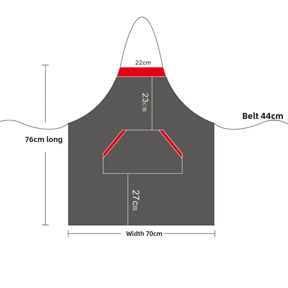 New Professional Cooking Baking Aprons Waterproof Breathable Kitchen Apron Large Pocket Working Clothes for Hairdressing
