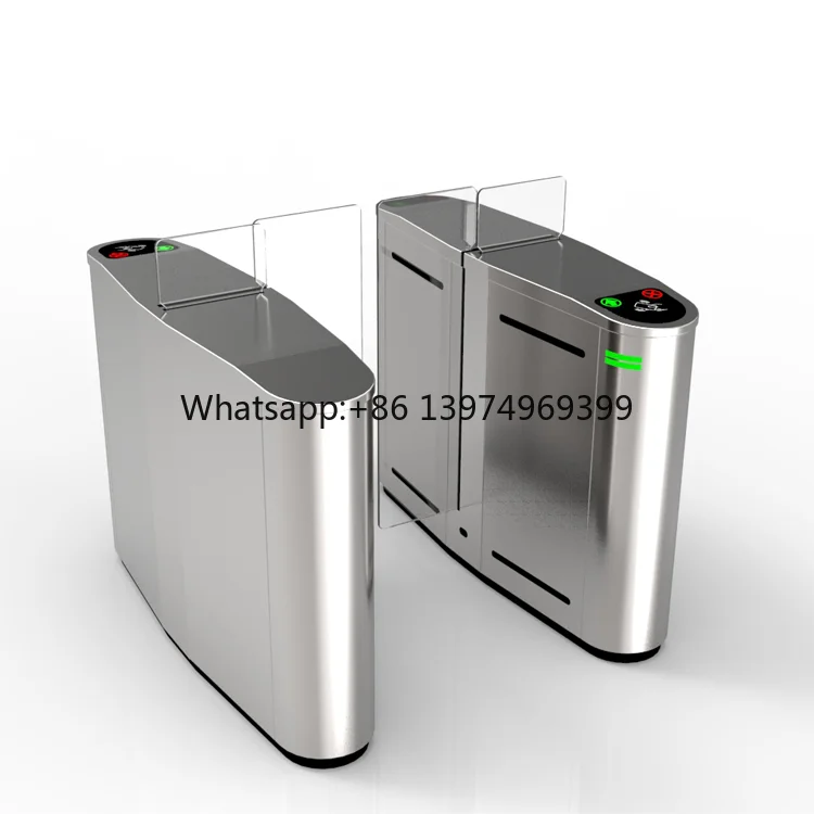 Security Entrance Scan System Sliding Turnstile Security Swing Barrier Gate for  Lobby Economical Automatic Access
