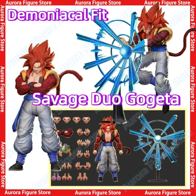 

【Pre-sale】Demoniacal Fit Dragon Ball Z SHF Super Saiyan 4 SSJ4 Savage Duo Gogeta Anime Action Figures Toys Model PVC Gift