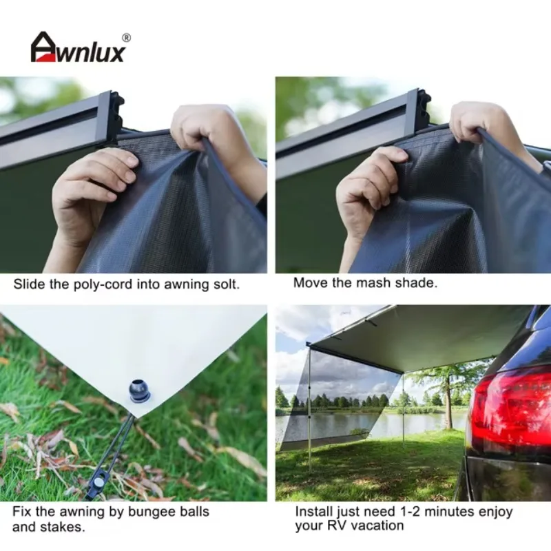 STLF Factory 4x4 4wd جودة المظلة الجانبية الجدار في الهواء الطلق أستراليا المظلة مركبة المظلة تمديد #6