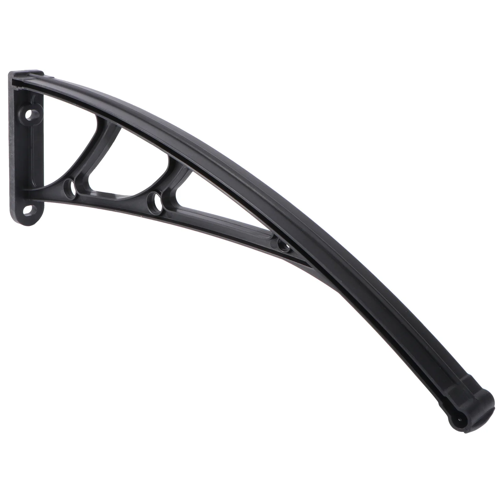 

Outdoor Balcony Awning Support Bracket Black 3mm Slot Curved Holder Oval Hole Durable for Door Window Rain Cover