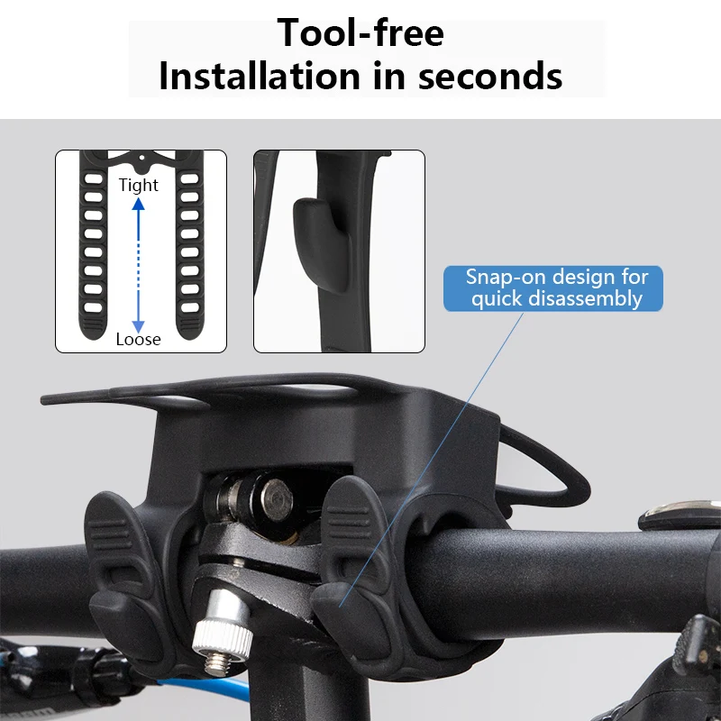 GUB P15 سيليكون حامل هاتف المحمول الطريق الدراجة الجبلية المزدوج حزام حامل هاتف الخليوي السريع مناسبة للعديد من نماذج المقاود T #3