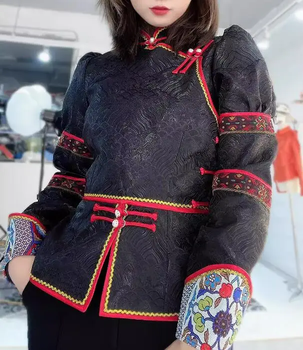 

Chinese Mongolian Women Jacket Spring Tops Tradition