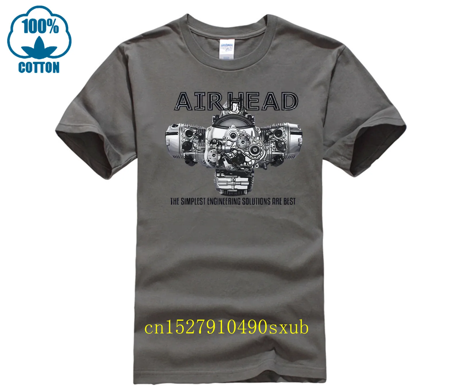 Fashion Men T Shirts Airhead Boxer Engine R1200Gs Rt 1200 Adventure R1200Rt Heather Tshirt