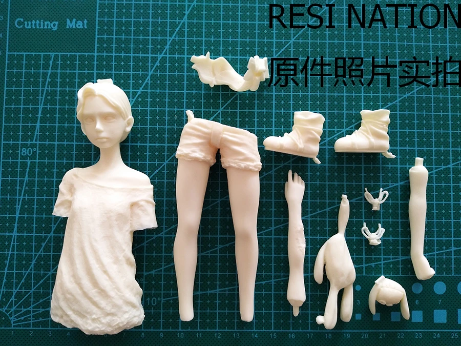 1:6 Scale Die-casting Resin Assembly Mold Summer Loli Girl Hand-painted White Mold Color Assembly Model Free Shipping