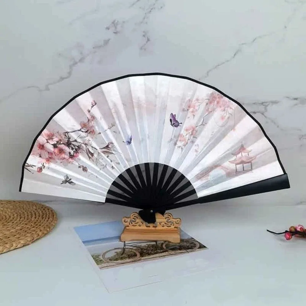Collapsible Chinese Folding Fan Retractable Cord Portable Boomerang Magic Fan Creative Lightweight Cosplay Rotating Flying Fan