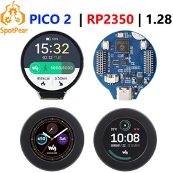 Raspberry Pi Pico 2 RP2350 1.28 inch Round LCD Development Board 240x240 Display Screen QMI8658 6-Axis