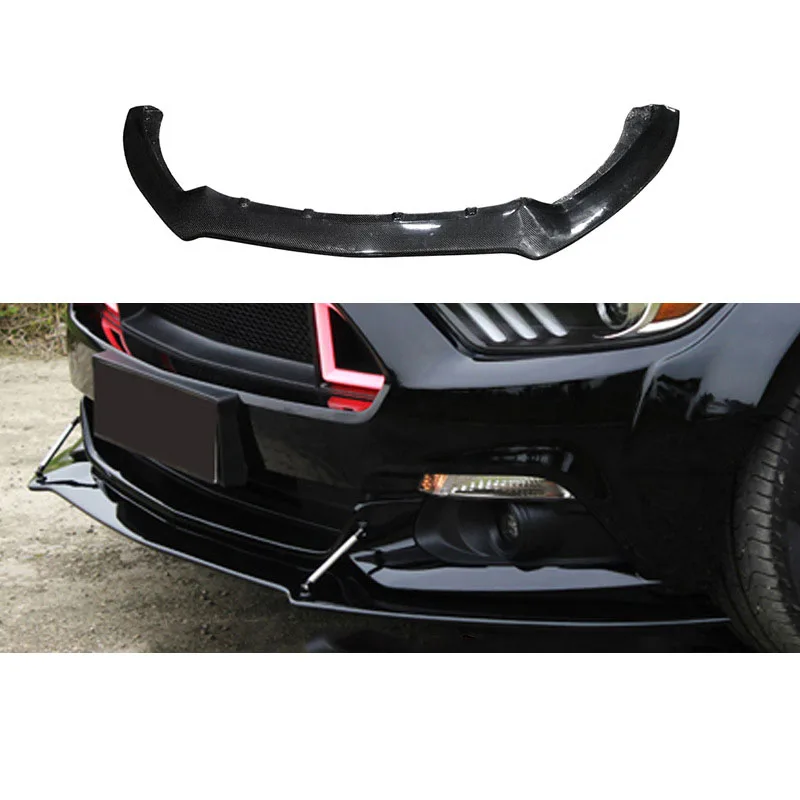 

For 15-17 Ford Mustang Front Lip Mustang Carbon Front Shovel Lower Lip Accessories Body Kit