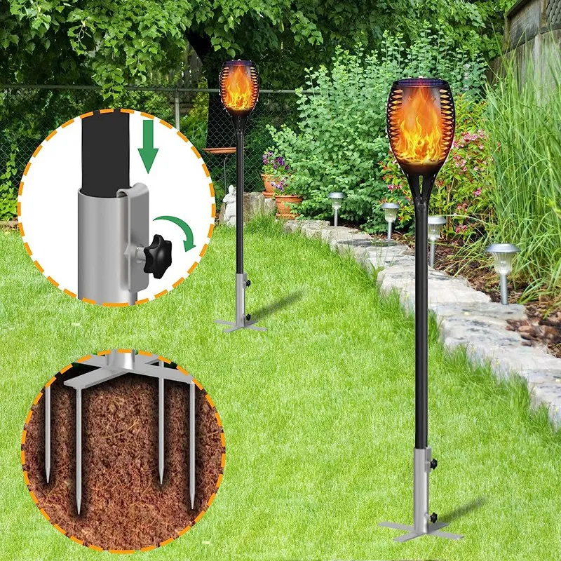 Beach Umbrella Base , Umbrella Stake With Design, Heavy Duty Metal Ground Grass Holder Stands Patio Umbrella Holder Base