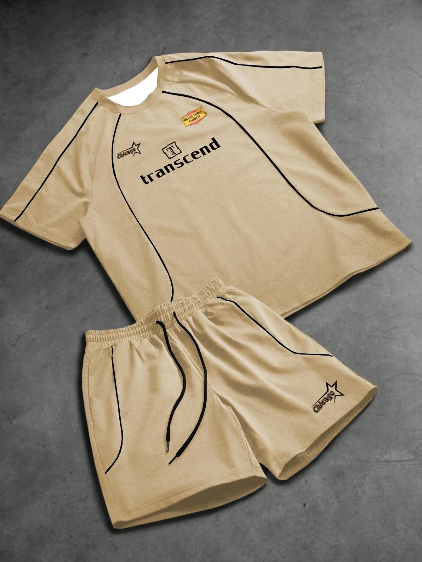 Homens de manga curta shorts conjunto personalizado secagem rápida ao ar livre na moda roupas esportivas respirável e confortável adultos