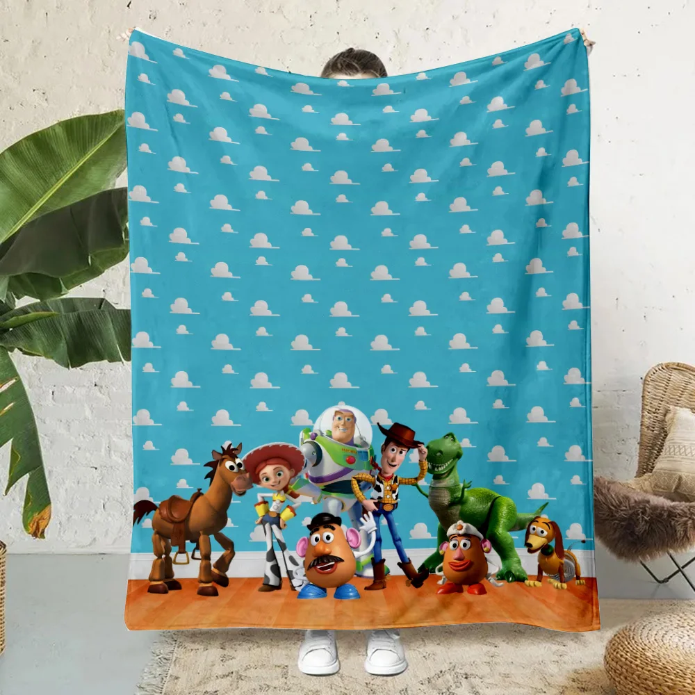 Cartoon Toy Story Alien Buzz Printed Blanket Picnic Blankets Warm Blanket Soft and Comfortable Blanket Home Travel Birthday Gift