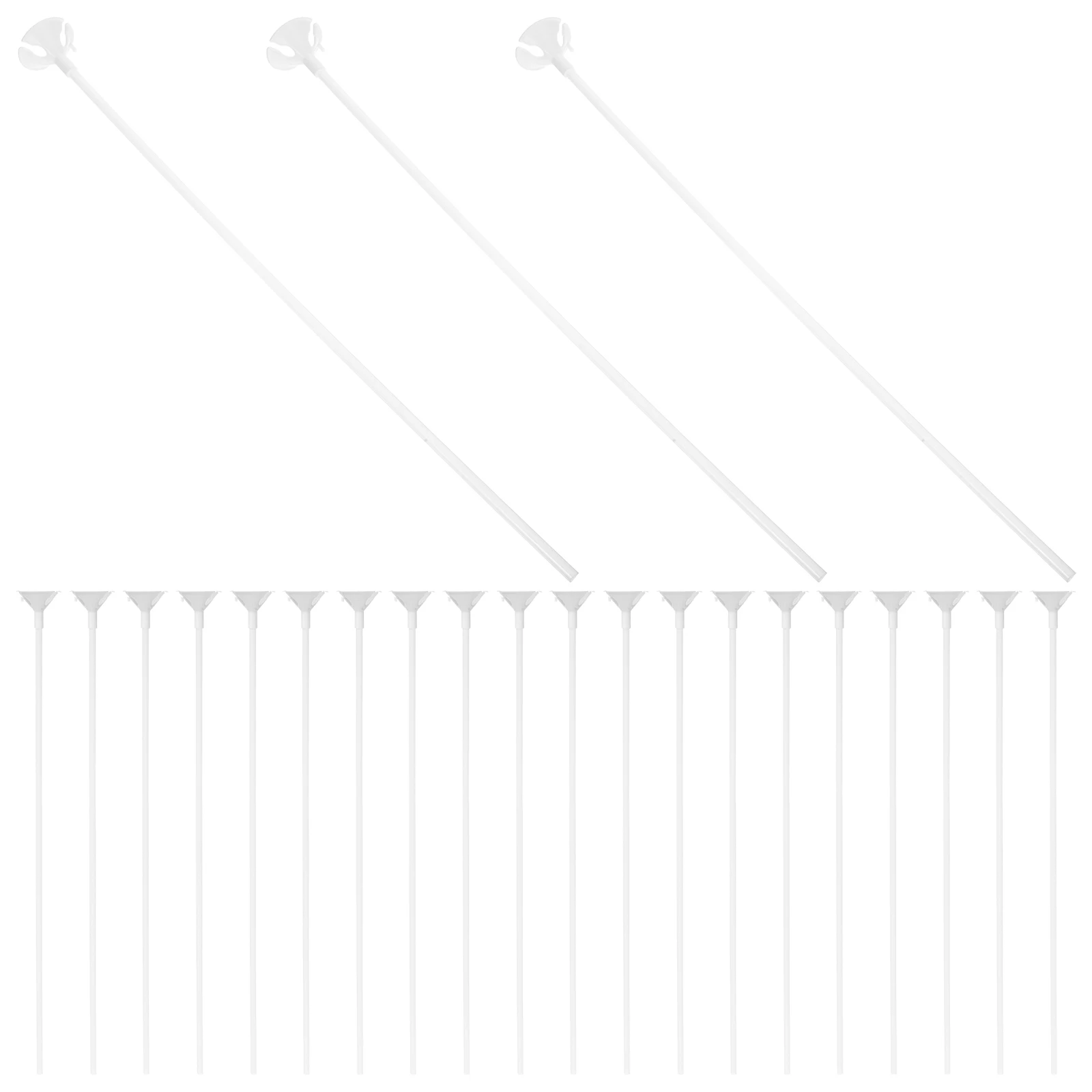 

200 Pcs Balloon Holder Cup Sticks Durable Reusable for Large Small Balloons Parties Festivals Weddings DIY Decorations