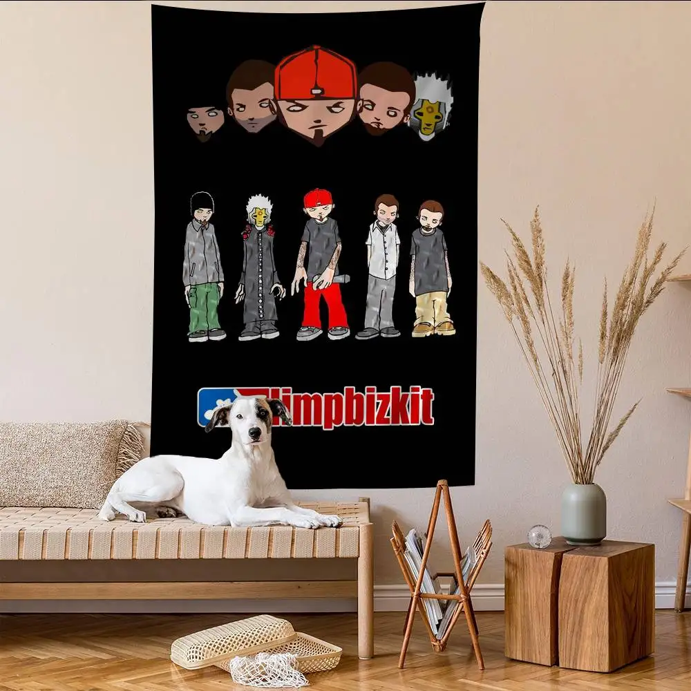 L-Limp Band Bizkit Cartoon Tapestry Art Science Fiction Room Home Decor Wall Hanging Sheets