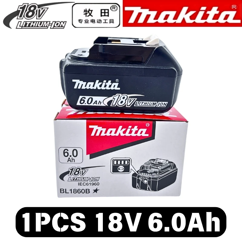 

Аккумулятор Makita 18V оригинальный LXT литий-ионный BL1860 с LED-индикатором, аккумулятор для электроинструментов Makita 18V.