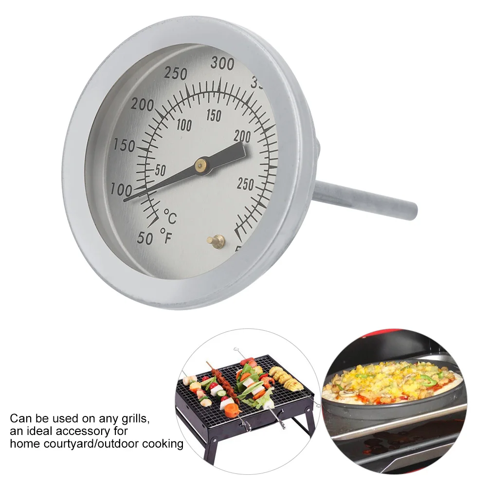 50~550℉ Thermometer 50~550℉ Barbecue BBQ Smoker Grill Thermometer Temperature Gauge Analog  Double Scale Thermometer