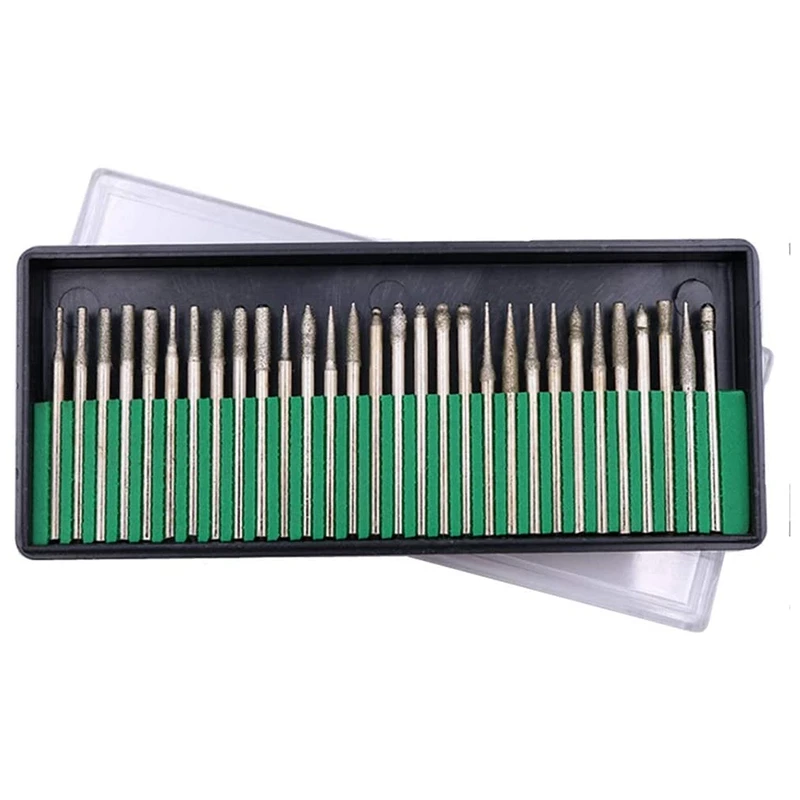 ABUL-45Pcs Diamond Engraving Accessories Set Routing Bit Circular Saw Blade Diamond Burr Bits For Dremel Attachment