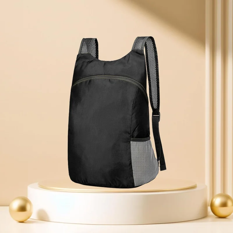 Sac à dos de camping hydrofuge pour hommes et femmes, sac à dos de randonnée, sacs à dos pliables pour voyage, plein air (noir