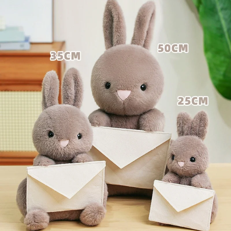 Envelope Rabbit Plush Animal Toys Creative Bunny Stuffed Dolls Room Decor Confession Gift Kids Gifts Can Put Greeting Cards