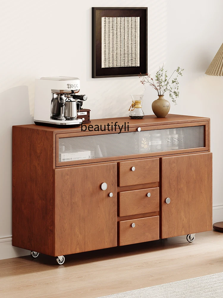 

Retro Style Chest of Drawers Living Room Bedroom Storage Walnut Mid-Ancient Sideboard Cabinet