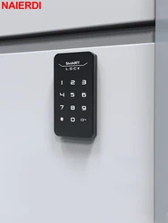 NAIERDI Smart Cabinet Lock Password Drawer Lock Black Combination Security Keyless Cam Lock for School Locker,Gym Locker,Cabinet