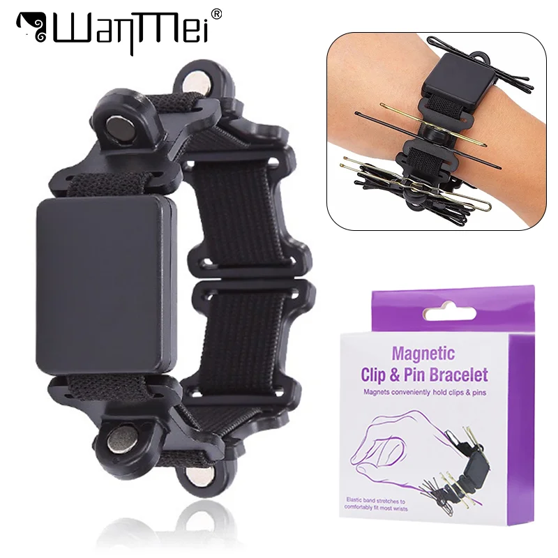 1pc Barber Magnetic Bracelet Magnet Adsorption Hairpin Hair Clips Wrist Strap for Makeup Multifunctional Salon Accessories