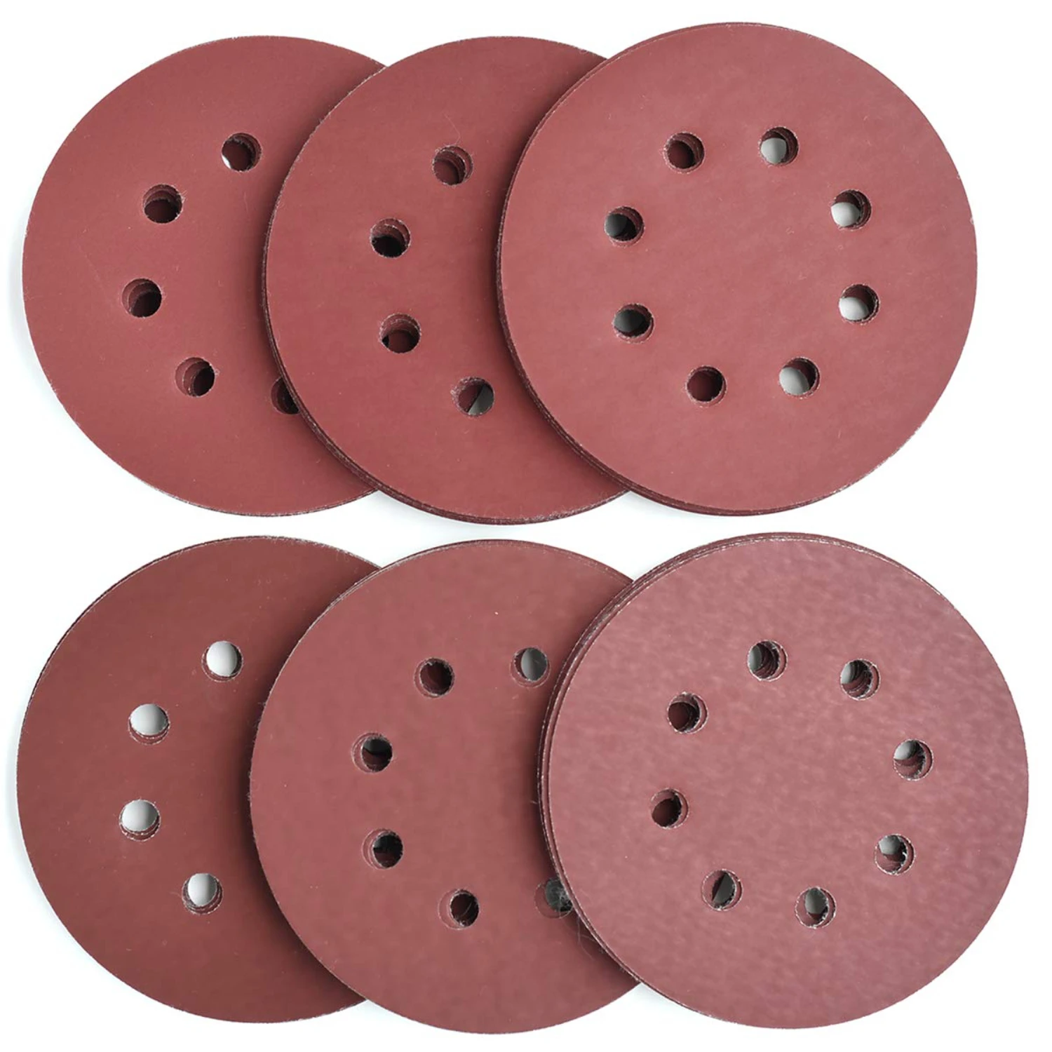 

60-Pack of High-Quality Fine Grit 8-Hole Hook and Loop Sanding Discs for Random Orbit Sander - Includes 600/800/1000/1200/1500/2