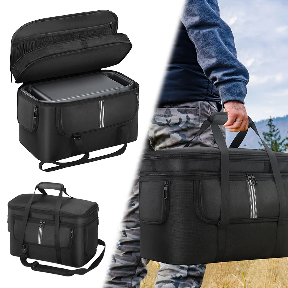 Carrying Case for DJI Power 1000 Portable Power Station Storage Case Travel Storage Bag Waterproof with Shoulder Strap & Handle