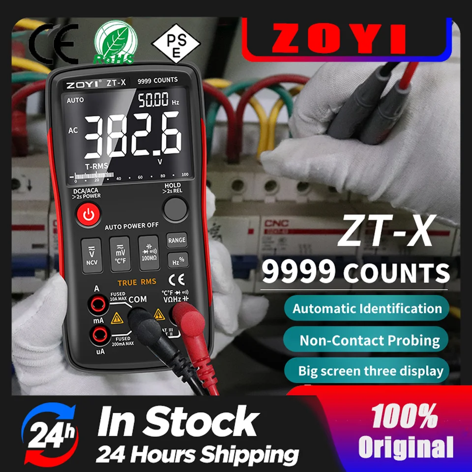 MEG8810☆様確認用 Digital Multimeter ZOYI ZT-X ZT-303 T-RMS Auto Range EBTN LCD DC