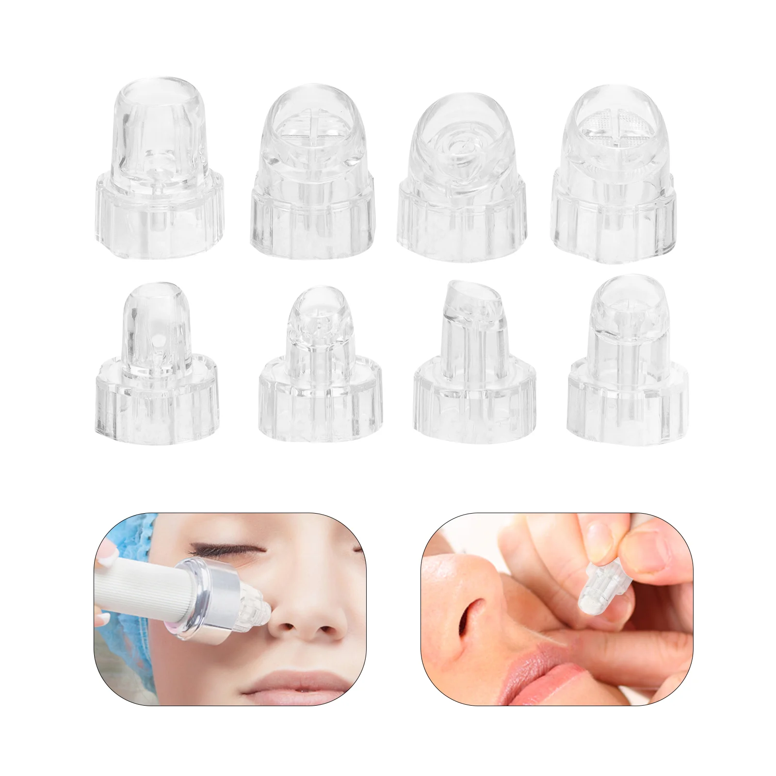 8 Pcs Small Bubble Tip Intensive Peeling Solution Replacement Tips for Hydro Facial Machine Accessories Mini