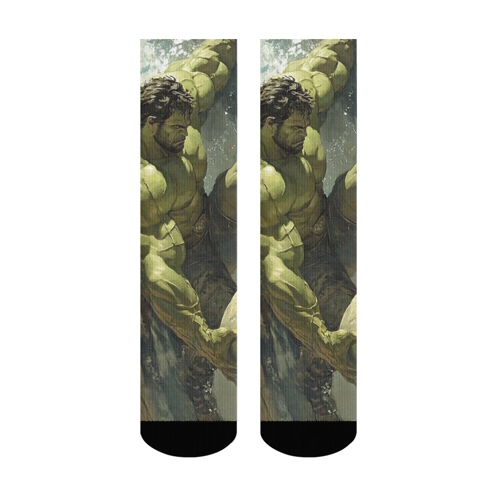 

Настраиваемые динамические яркие носки Marvel Hulk Mid Crew — принт высокого разрешения, мягкие и удобные — идеально подходят для фанатов Marvel!