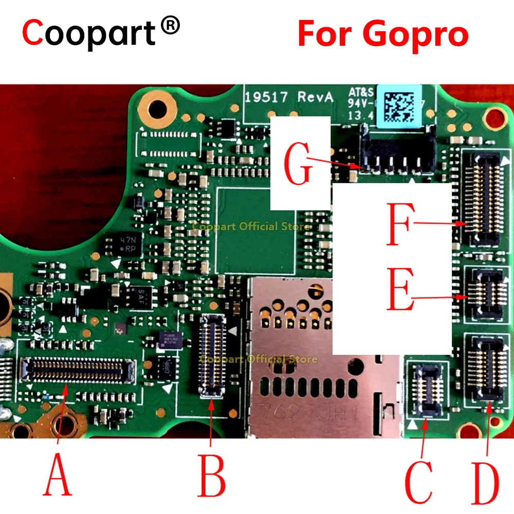 Pantalla táctil Lcd, conector flexible FPC para cámara Gopro Go Pro Hero 6 Hero 7, tablero negro 10, 16, 28, 30, 46 pines