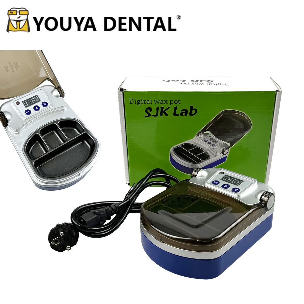 4-well Dental Lab Digital Wax Heater Dental Lab Heater Equipment for Wax Melting Dipping Pot Fast Heating Temperature Setting