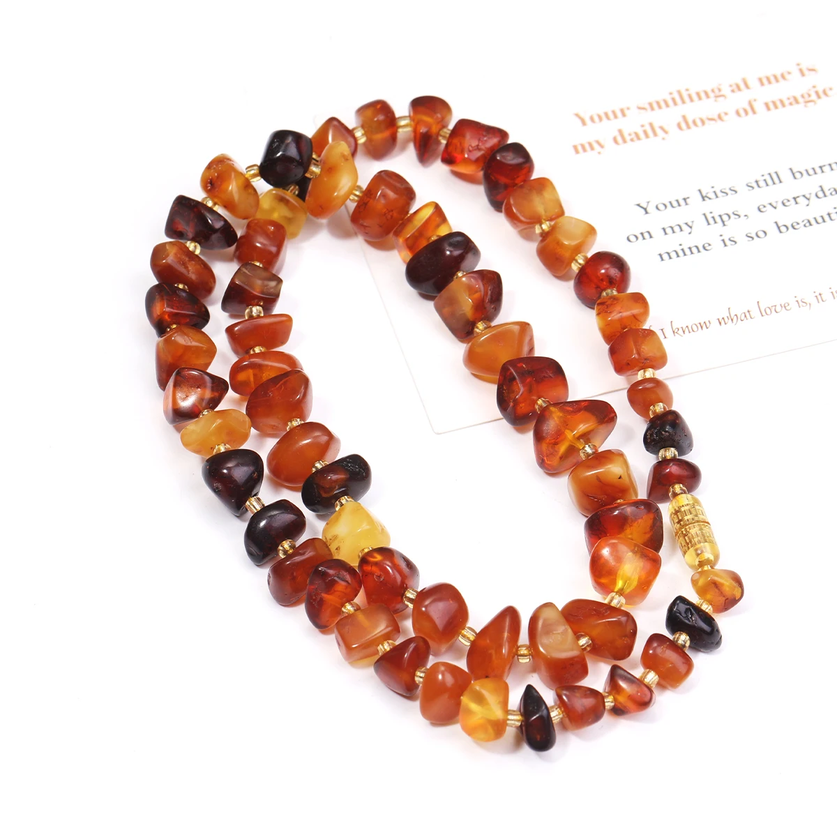 

Natural Amber Beeswax Geometric Necklace Women's Fine Jewelry Colorful Necklace Suitable for DIY Jewelry Making Bracelet Earring