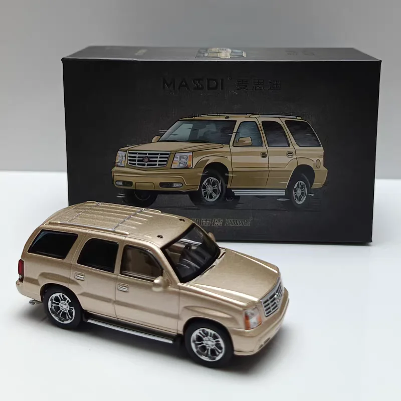 MASDI Cadillac Escalade 2005, Gold, Rot – Off-Road-SUV-Druckguss-Automodell, Ausstellungsstück, Weihnachts-Geschenkspielzeug für Black Friday
