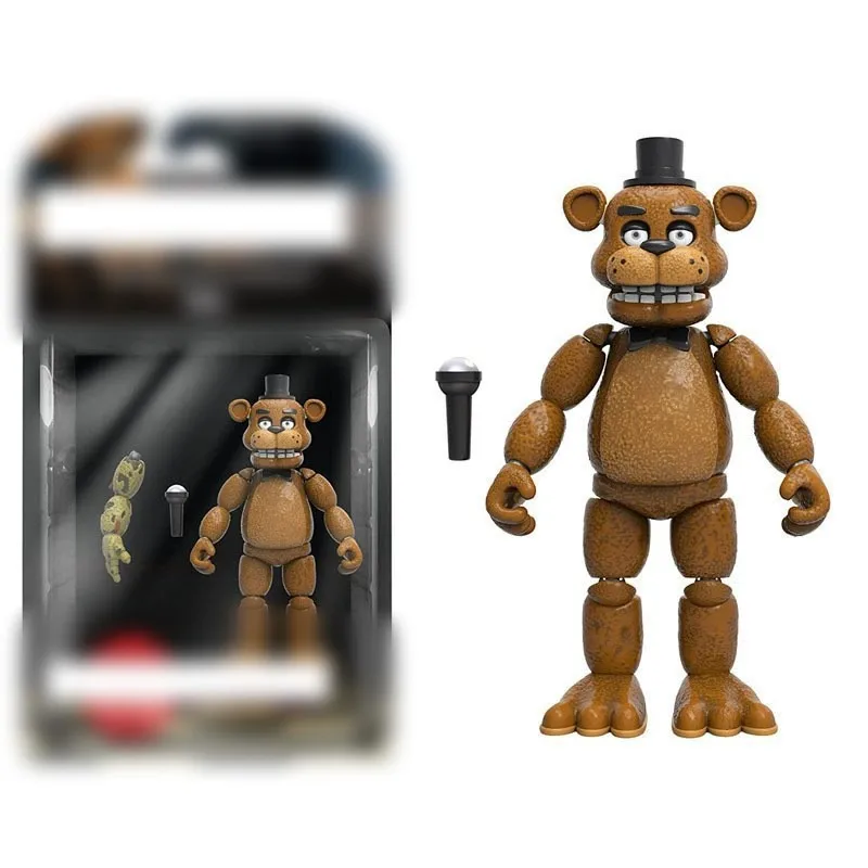 Fnaf Figures Nightmare Freddy Bonnie Foxy Chica Action Figure Movable Blacklight Frostbe Bear Model Collection Terror Toys Doll