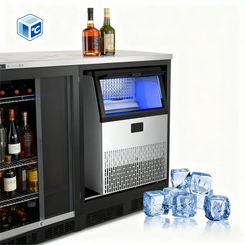 25 kg/24 hours, daily cooling, cold air cooling, automatic commercial ice cube machine, suitable for commercial and domestic use