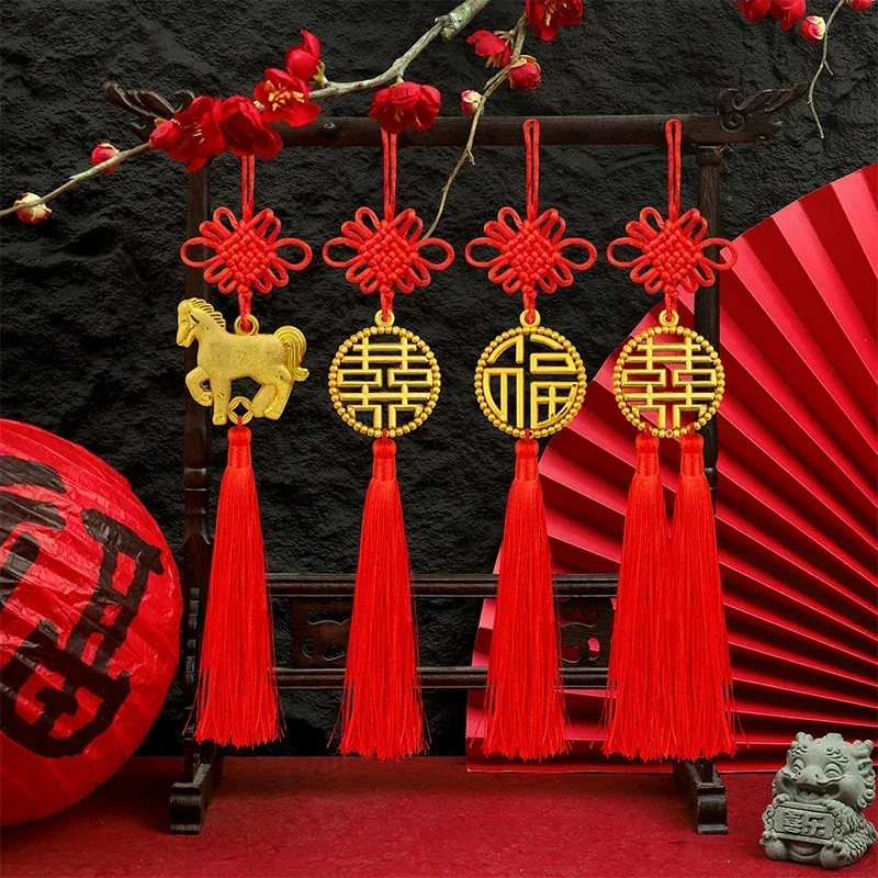 2026-Китайский-Весенний-Фестиваль-Красный-Кулон-Событие-Торговый-Центр-Украшение-Дома-Кулон-Год-Лошади