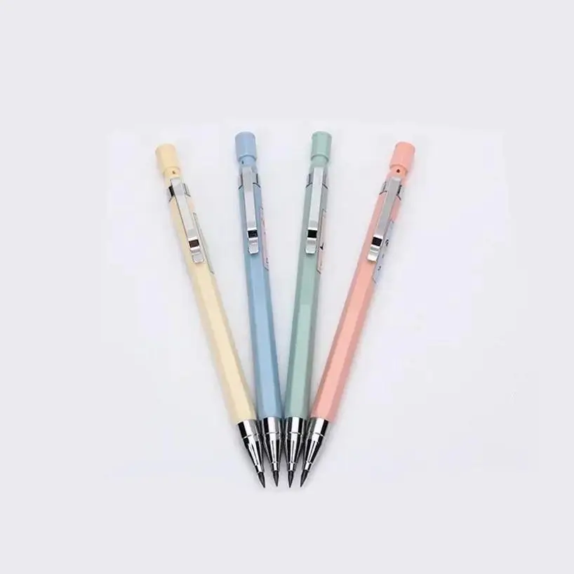 

2Pcs Automatic Pencil Lead Holder School Writing Supplies Stationery Mechanical Pencils Set Of Drafting Rules Ramdon color