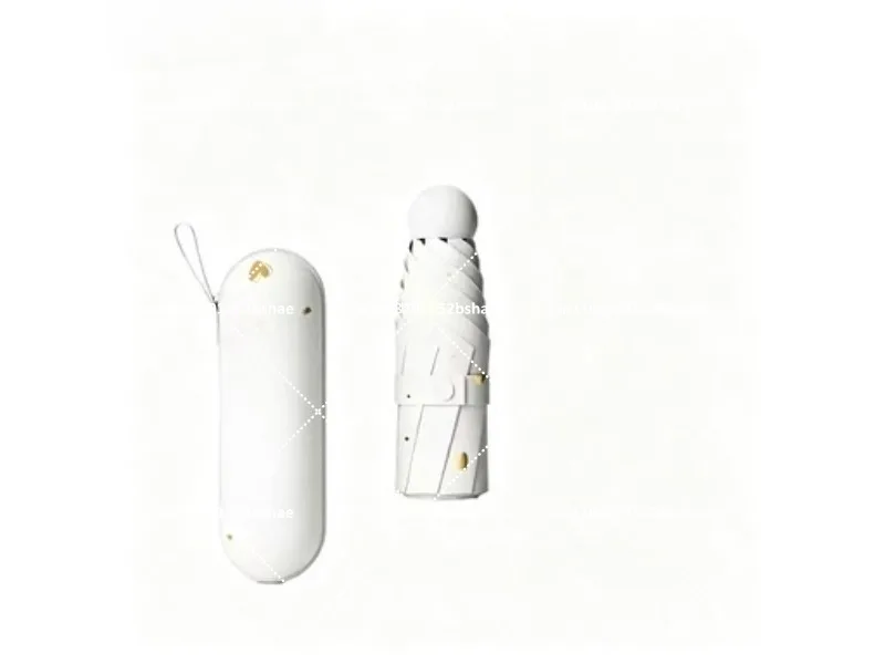 Mini Women's 50 Fold Sun Umbrella UV Protection Dual-Purpose Pocket Capsule Umbrella