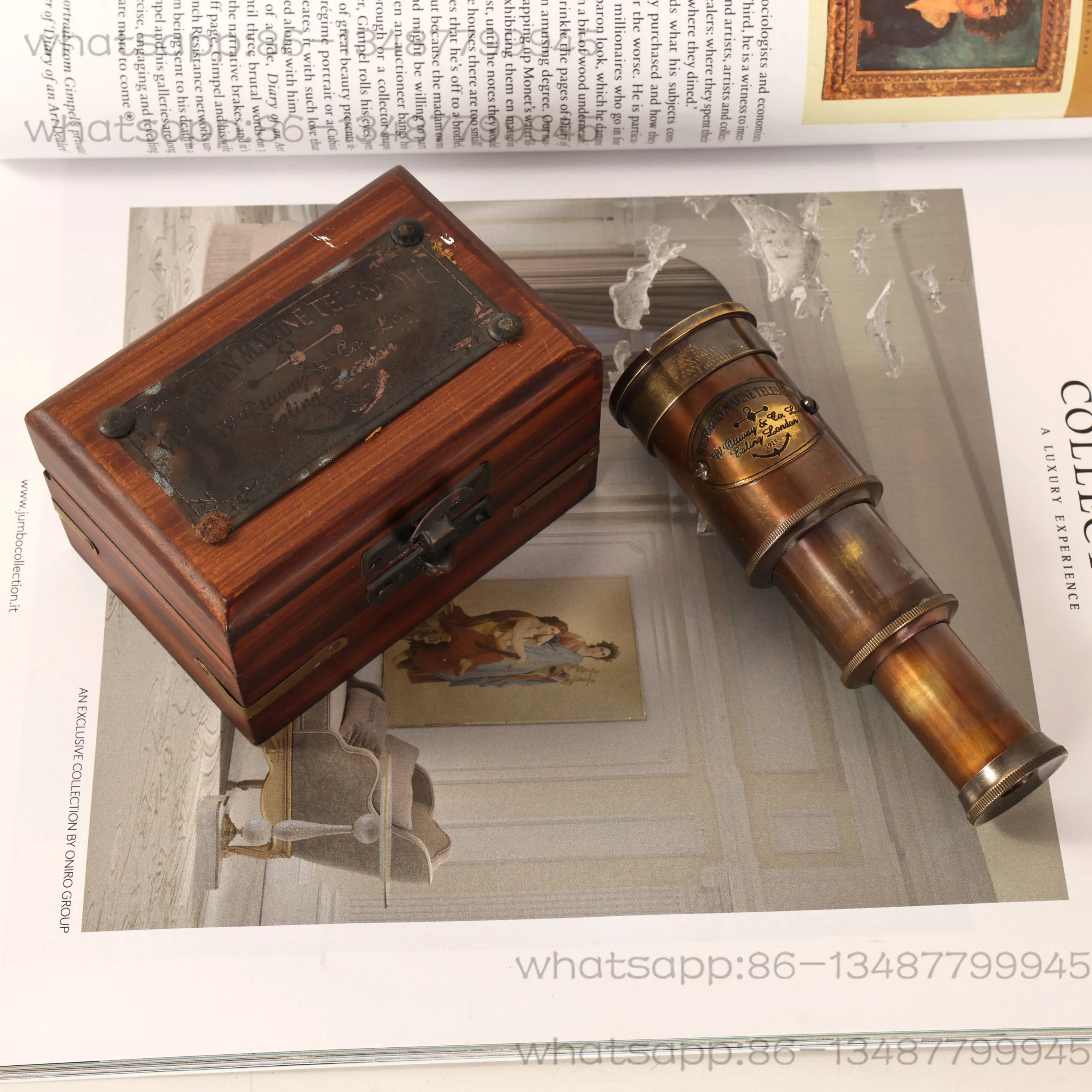 

Импортный британский винтажный ностальгический монокуляр из латуни «Пираты Карибского моря» телескопический мягкий реквизит для фотосъемки