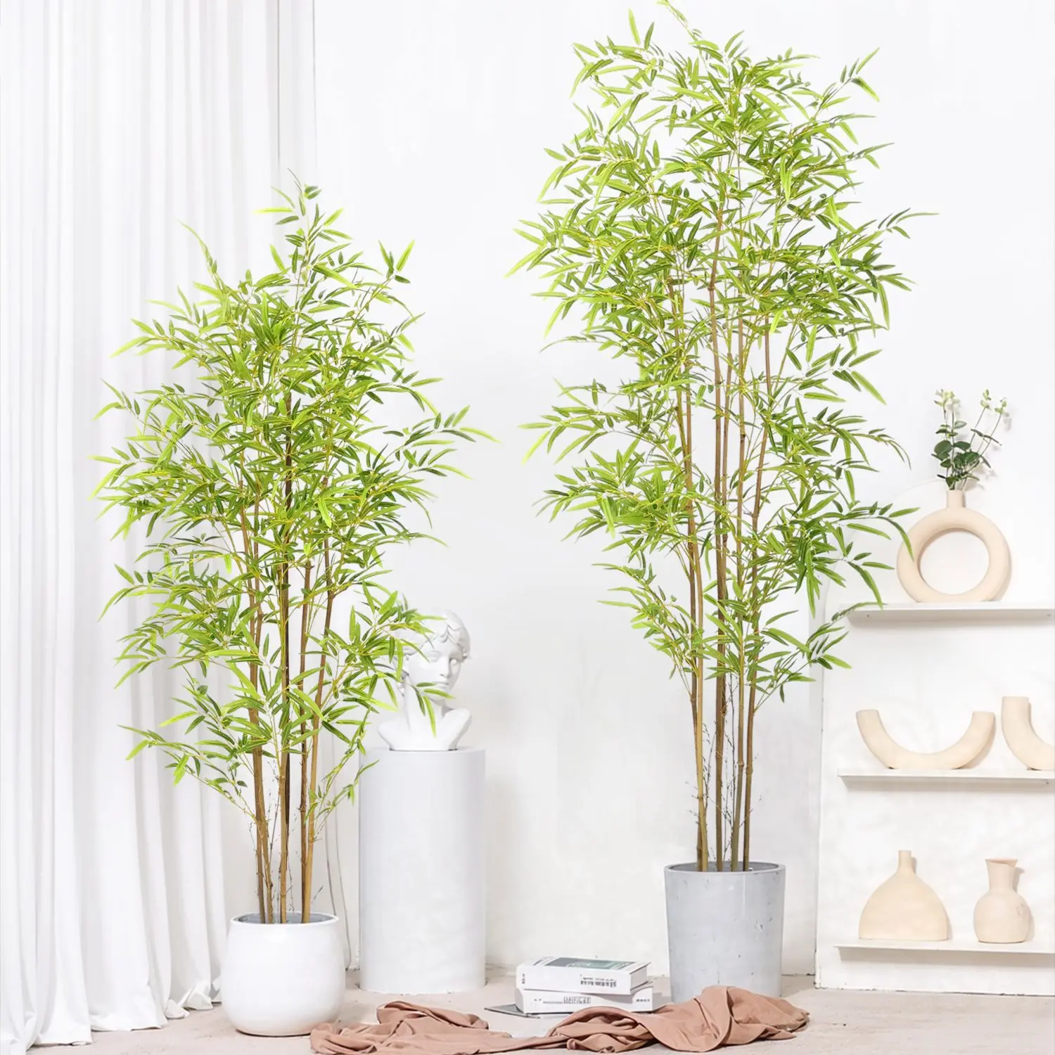 

Large Artificial Bamboo Plant Indoor Potted Fake Lucky Bamboo Decor Green Landscape