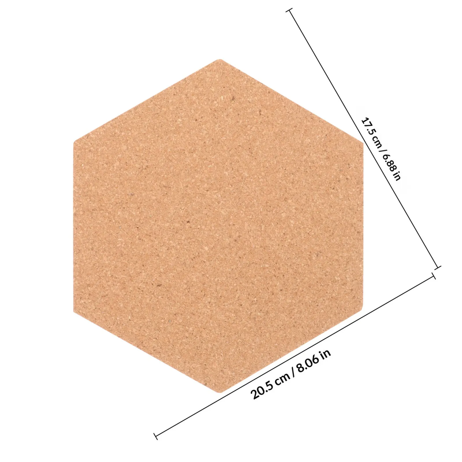 1Set Hexagon Cork Board Lightweight Sturdy Hexagon Picture Wall Message Bulletin Memo Board Decorative Corkboards for Home