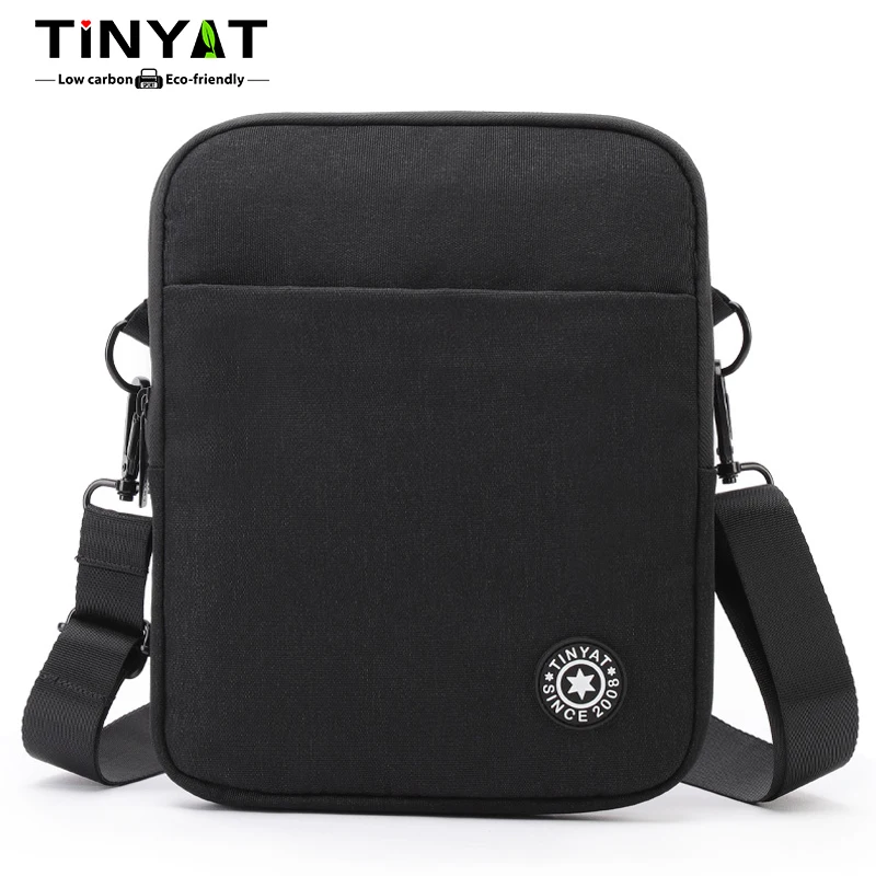 TINYAT Multi Color Men's Casual Shoulder Bag Durable Polyester Crossbody Bag Sports Bag for Daily Commuting and Outdoor Travel