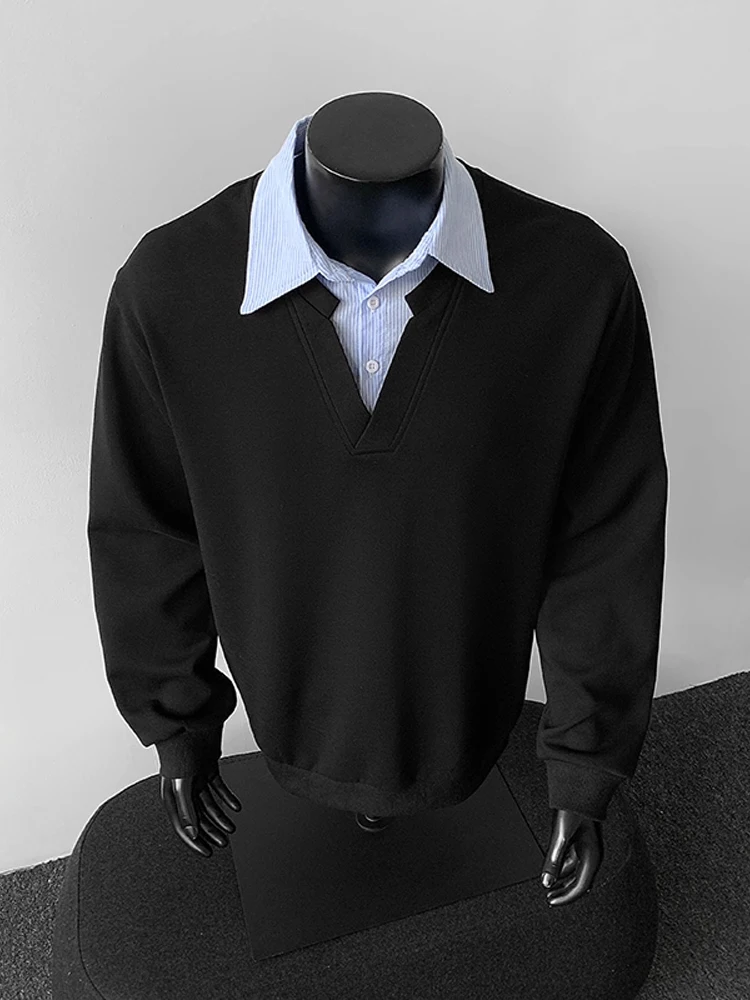 

Men's Long Sve irt V-Ne T-irt Inner Wear CleanFit oulder Padded Base Layer irt Autumn Season Casual Sle