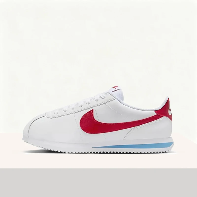 Nike Cortez: Trendy, Versatile, Minimalist, Soft, Breathable Low-Top Casual Running Shoes for Women in White and Red DN1791-108