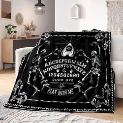 Gothic Skull  throw blanket Ouija Gift Home sheet sofa coverdivination blanket  sun moon moth Sofa bed Black blanket