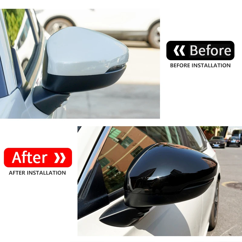 Glossy Black Rearview Mirror Cover Side Mirror Caps Fit For 11th Gen Honda Civic 2022 2023 2024 Sport Styling Car Accessories