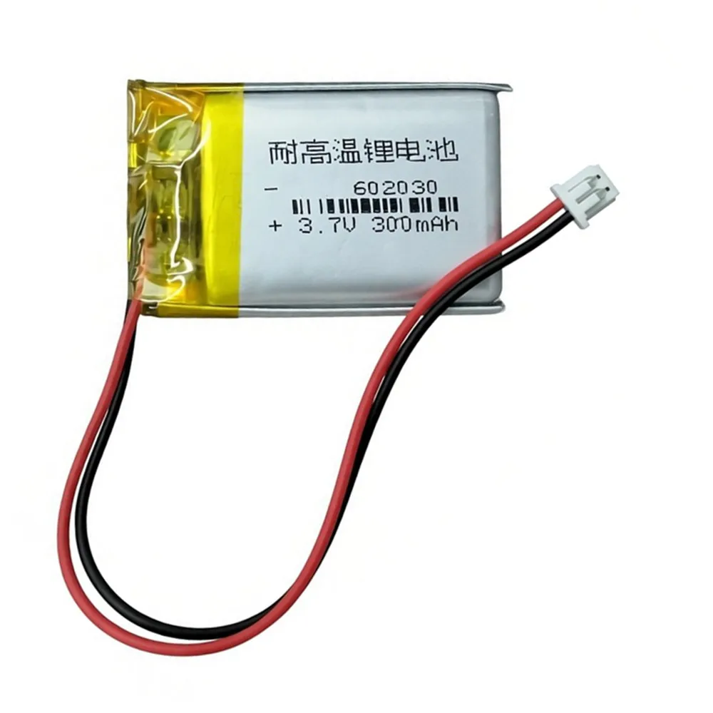 1-10PCS 3.7V 300mAh 602030 Rechargeable Lithium Polymer Battery With JST 1.25mm 2Pin Plug For MP3 Bluetooth Headset GPS Speaker